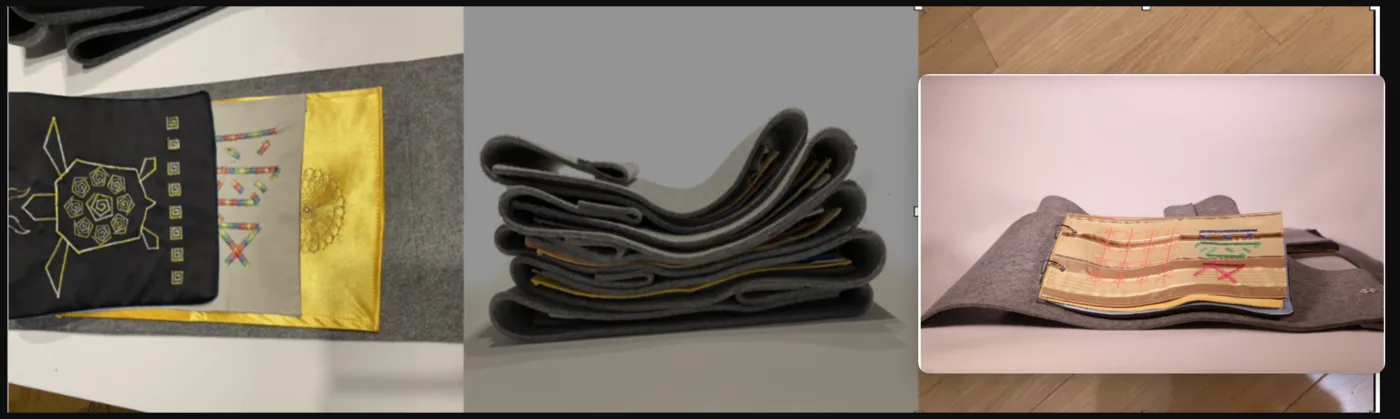 Swatchbook of computer-programmed embroidery designs