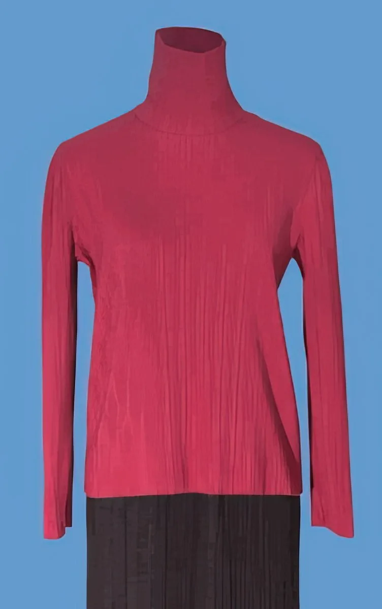 Pleated Polarfleece turtleneck