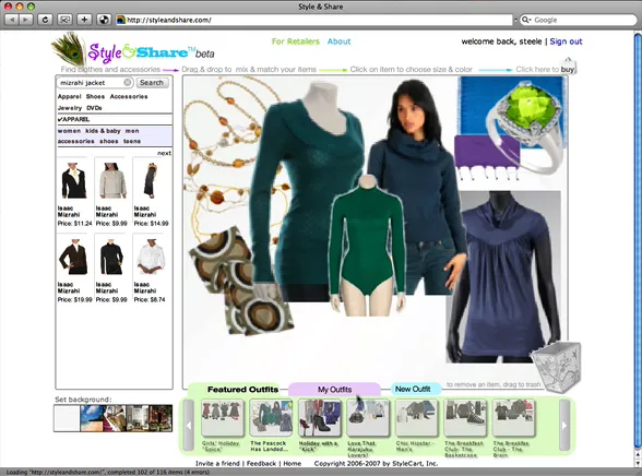 StyleCart visual shopping cart