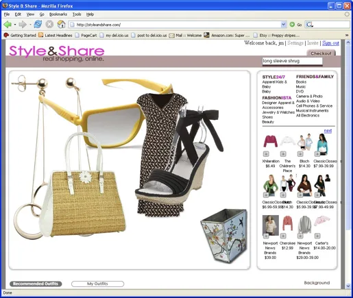 StyleCart interface detail